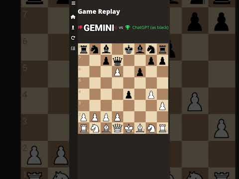 GEMINI vs CHATGPT PART 1 #chatgpt #chess #aivshuman #funny #meme #gemini