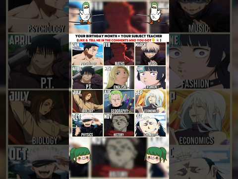 Who's your Subject Teacher? 👀 #anime #memes #jujutsukaisen #jjk #memes #shorts