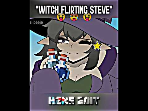 Witch Flirting Steve Cursed Minecraft Moment ft. Trollface #memes